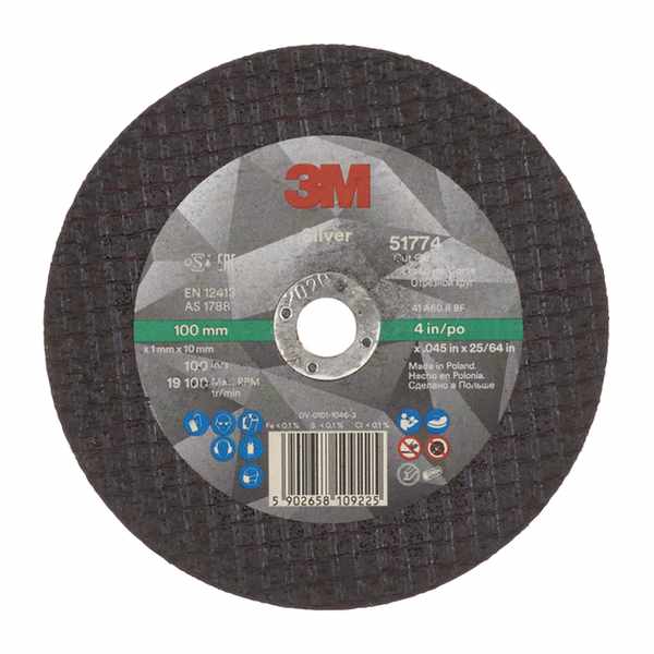 Disque à tronçonner 3M Silver plat, T41 100 mm x 1 mm x 10 mm, 60+