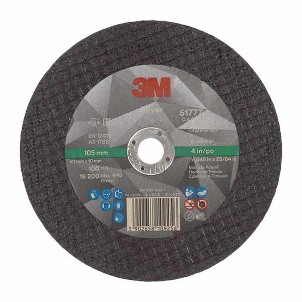 Disque à tronçonner 3M Silver plat, T41 105 mm x 1 mm x 10 mm, 60+