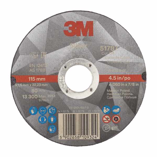 Disque à tronçonner 3M Silver plat, T41 115 mm x 1.6 mm x 22.23 mm, 36+