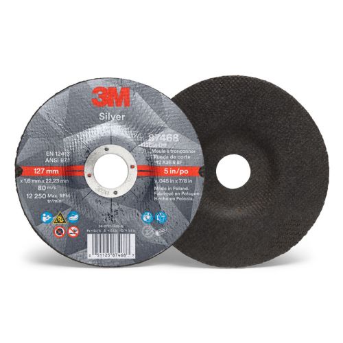 Disque à tronçonner 3M Silver plat, T41 125 mm x 2 mm x 22.23 mm, 36+