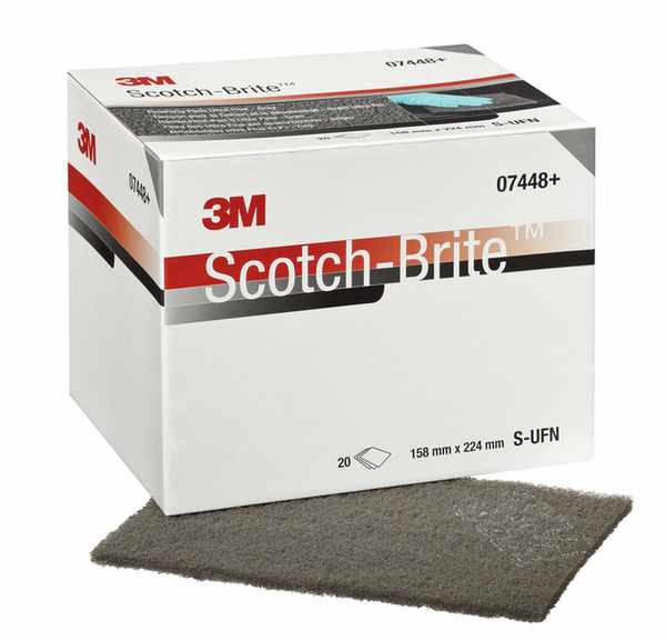 Feuille de coupe abrasive non tissée Scotch-Brite CF-HP, 158 mm x 224 mm