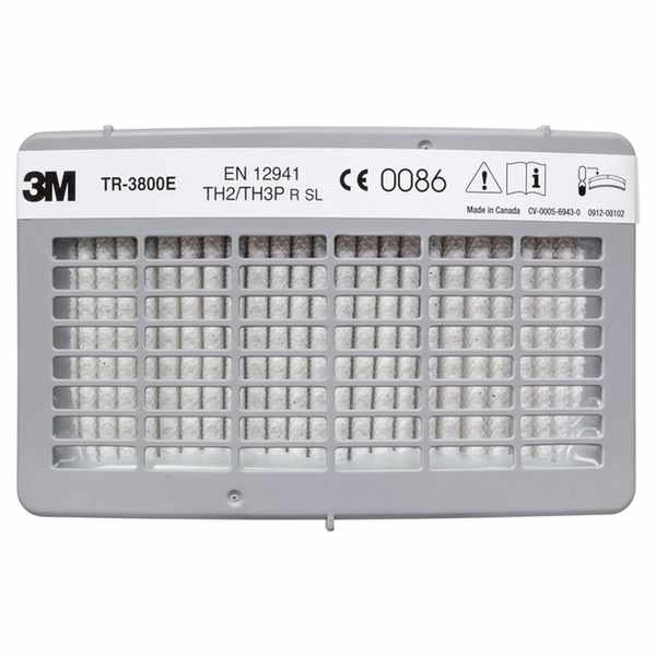 Filtre à particules et odeurs gênantes de vapeurs organiques pour appareil respiratoire à ventilation assistée 3M Versaflo, TR-3802E