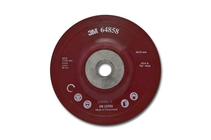 Plateau plat pour disque fibre 3M, 125 mm
