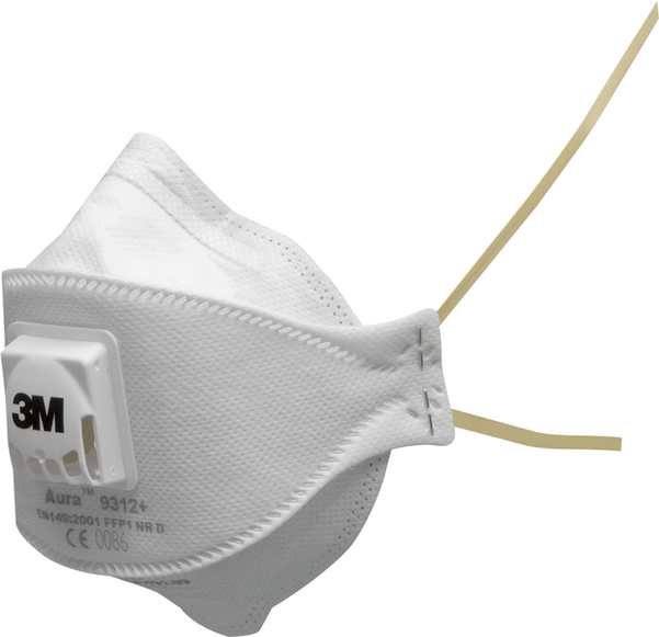 Série 8000 et 9000 gamme coque - Masques antipoussières Masque 3MTM AuraTM FFP1 NR D avec soupape Cool Flow(TM)