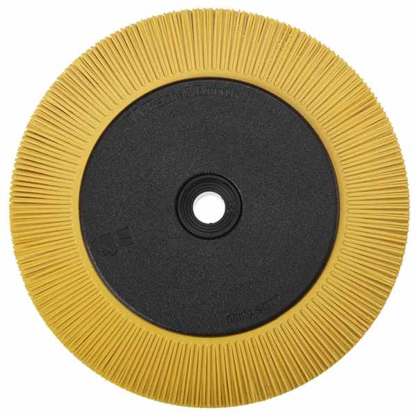 Brosse Bristle radiale Scotch-Brite? Type S BB-ZB Filetage M14, TS, jaune, Ø 203 mm x 25 mm x 32 mm, P80, avec adaptateur