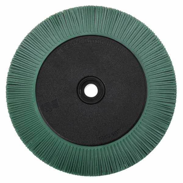 Brosse Bristle radiale Scotch-Brite? Type S BB-ZB Filetage M14, TS, vert, Ø 203 mm x 25.4 mm x 31.75 mm, P50, avec adaptateur