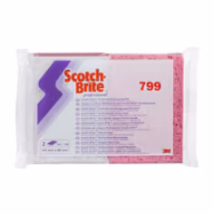 Eponge récurage surfaces délicates 3M Scotch-Brite 799, Rose/Blanc, 88 mm x 131 mm, 24 Packs de 10