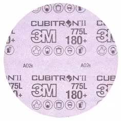 Disque abrasif support polyester 3M Cubitron II Hookit 775L, 203mm, Grain 180+, Plein