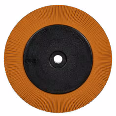 Brosse bristle radiale Scotch-Brite Precision, PN-RB, 80+, 203,2 mm × 25,4 mm × 31,75 mm (8 po × 1 po × 1-¼ po), Type S, avec bride