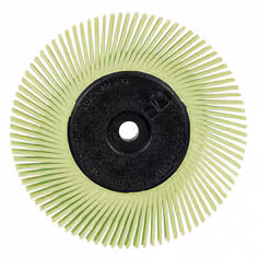 Brosse bristle radiale Scotch-Brite Precision, PN-RB, 50+, 152,4 mm × 12,7 mm × 25,4 mm (6 po × ½ po × 1 po), Type A, avec adaptateur