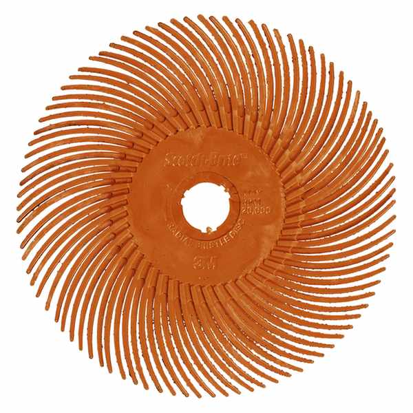 Brosse bristle radiale Scotch-Brite Precision, PN-RB, 80+, 76,2 mm × 9,525 mm (3 po × ? po), Type C,