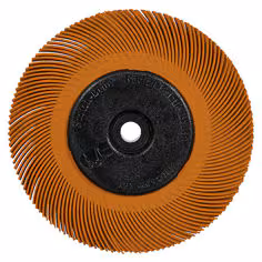 Brosse bristle radiale Scotch-Brite Precision, PN-RB, 80+, 152,4 mm × 11,113 mm × 25,4 mm (6 po × ???? po × 1 po), Type C, avec adaptateur