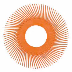 Brosse bristle radiale Scotch-Brite Precision, PN-RB, 80+, 152,4 mm (6 po), Type A, sans adaptateur
