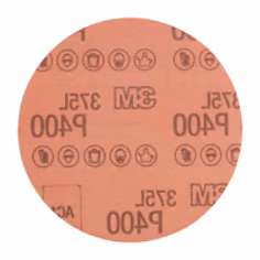 Disque abrasif support polyester 3M Hookit 375L, 152 .4 mm x NH, P400