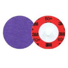 Disque haute résistance pour larasage 3M Cubitron 3 Roloc 1184F, 60+ YF-weight, TR, Purple, 51 mm, 50/Carton, 200 ea/Case
