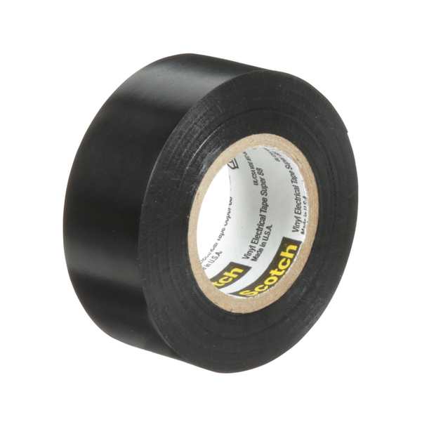 Ruban électrique vinyle Scotch® Super 88, Noir, 19 mm x 6 m, 0.22 mm