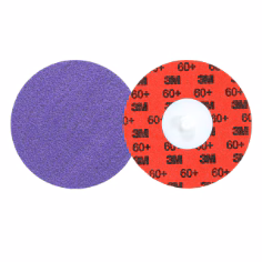 Disque haute résistance pour larasage 3M Cubitron 3 Roloc 1184F, 60+ YF-weight, TR, Purple, 76 mm, 50/Carton, 200 ea/Case