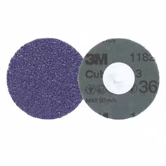 Disque fibre 3M Cubitron 3 Roloc 1182C, 36+, TR, Purple, 51 mm, 50/Carton, 200 ea/Case