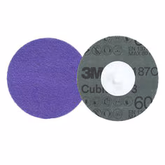 Disque fibre 3M Cubitron 3 Roloc 1187C, 60+, TR, Purple, 51 mm, 50/Carton, 200 ea/Case