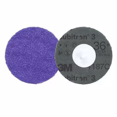 Disque fibre 3M Cubitron 3 Roloc 1187C, 36+, TR, Purple, 76 mm, 50/Carton, 200 ea/Case