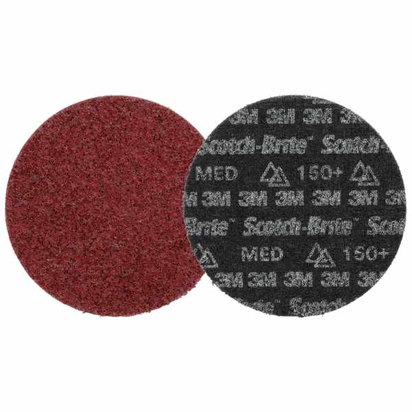 Disque de traitement de surface de précision ultrarésistant Scotch-Brite, HD-DH, Medium 150+, 127 mm x NH, 50 ea/Case
