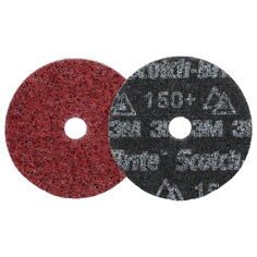 Disque de traitement de surface de précision ultrarésistant Scotch-Brite, HD-DH, Medium 150+, 102 mm x 16 mm, 100 ea/Case