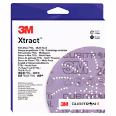 Disque à support film 3M Xtract Cubitron II 775L, 77554, multi-grains 80+ - 220+ 3MIL, 152.4 mm, matrice 600LG, 15/pack, 20 packs/carton, multipack