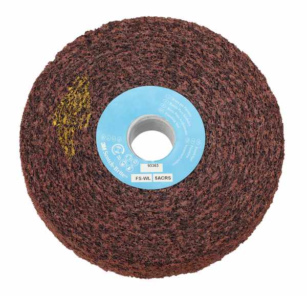 Roue de Finition Scotch-Brite FS-WL, Bleue, Ø 152 mm x 25 mm x 25 mm, 2S GROS