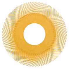 Brosse Bristle radiale Scotch-Brite BB-ZB, Type C, Jaune, Ø 152.4 mm x 13 mm x 25 mm, P80, avec adaptateur