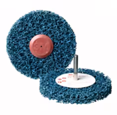 Roue de nettoyage et de décapage Scotch-Brite Roloc CG-RD, 75 mm x 25 mm x 6 mm, Extra gros, Bleu