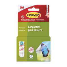 Languettes pour posters Command 17024-12-FGN, 12 languettes par paquet