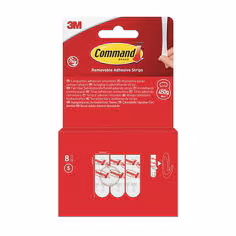Languettes adhésives amovibles à usage général Command 17022-8-EU, 8 languettes, petite taille