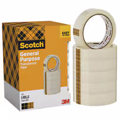 Scotch® 508, Ruban Transparent, 25 mm x 66 m, 6 Rouleaux/Paquet, Paquet de Carton
