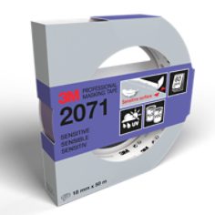 Ruban de masquage professionnel 3M 2071, 18 mm x 50 m, 1 rouleau/emballage, 100% PEFC, SGSCH-PEFC-COC-110078