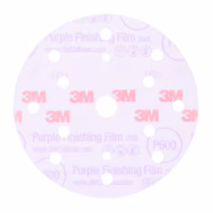 Disque abrasif de finition Violet à support film 3M Hookit 260L, 150 mm, 15 trous, P600, 51156