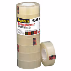 Ruban Scotch® transparent 550, 19 mm x 33 m, 8 rouleaux