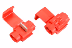 Connecteur autodénudant 3M Scotchlok 905, double dérivation, applications à basse tension (automobile), rouge, 22 à 18 AWG (fil de dérivation), 18 à 14 AWG (fil traversant), 500 par sac, 5 000 par carton