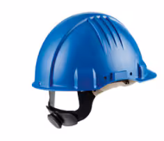 Casque pour températures extrêmes 3M, à cliquet, non-ventilé, 1 000 V, bandeau en cuir, bleu, G3501M-BB