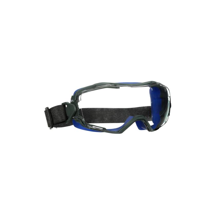 Lunettes-masque de sécurité 3M GoggleGear 6000, joint bleu, bandeau néoprène, revêtement antibuée / antirayure Scotchgard (K&N), optique transparente, GG6001NSGAF-BLU-EU