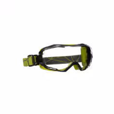 Lunettes-masque de sécurité 3M GoggleGear 6000, joint citron vert, revêtement antibuée / antirayure Scotchgard (K&N), optique transparente, GG6001SGAF-GRN-EU