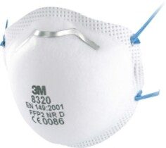 Masque antipoussière coque série Confort 3M 8320 - FFP2