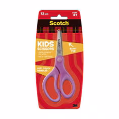 Ciseaux Scotch pour enfant violets, bout arrondi, toucher lisse, 1 par paquet, 12 cm