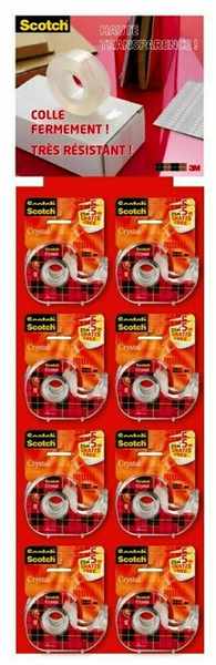 Mobile Display, Scotch® Crystal Tape 6-1925DPO, 25 + 5 m free, 30 Rolls/Display, 2 Displays/Case