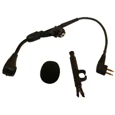 Microrail électret 3M PELTOR, câble de 270 mm avec prise J22 et protection contre le vent M995/2, MT53N-12A/1