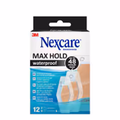 Pansements Imperméables Nexcare Max Hold, Assortiment N0612ASMN, 12/Boîte