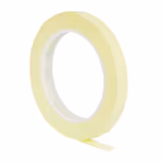 3M 1350F-Y1 Ruban Electrique Polyester, Adhésif acrylique simple face, Jaune, 12 mm x 66 m