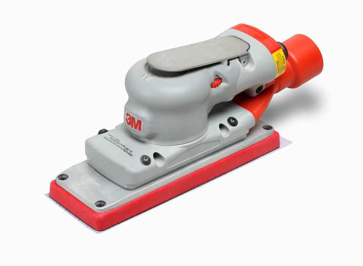 Ponceuse vibrante pneumatique 3M à aspiration centralisée, 70 x 198 mm, excentration 3 mm