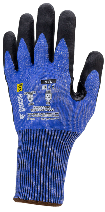 Gants EUROCUT N300 CUT C. HPPE J13 micro mousse nitrile T10