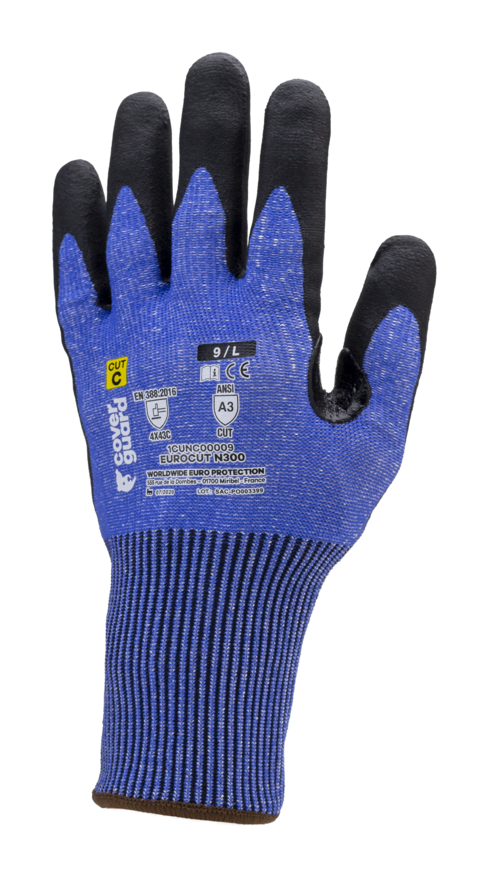 Gants EUROCUT N300 CUT C. HPPE J13 micro mousse nitrile T11