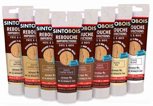 SINTO 37205 Pâte à bois à leau SINTOBOIS merisier tube 80g